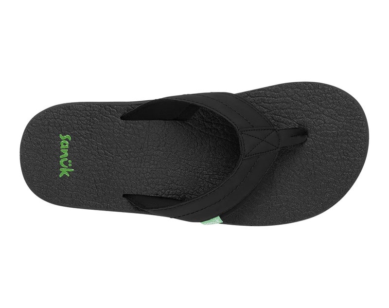 Sanuk Mens Beer Cozy 2 | Flip Flops for Men | Mens Sandals | Beach Sandals | Supportive & Lightweight | Memory Foam Footbed, Black, 12 - Image 5